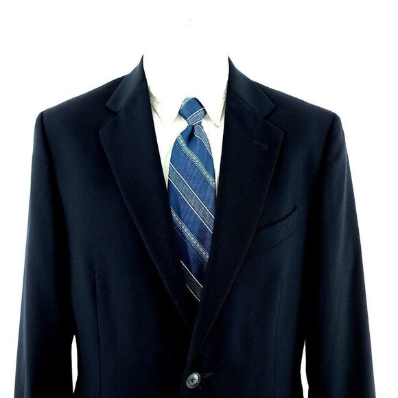 Joseph Abboud Collection‎ Wool 2 Button Blazer 40R Blue - Picture 1 of 12